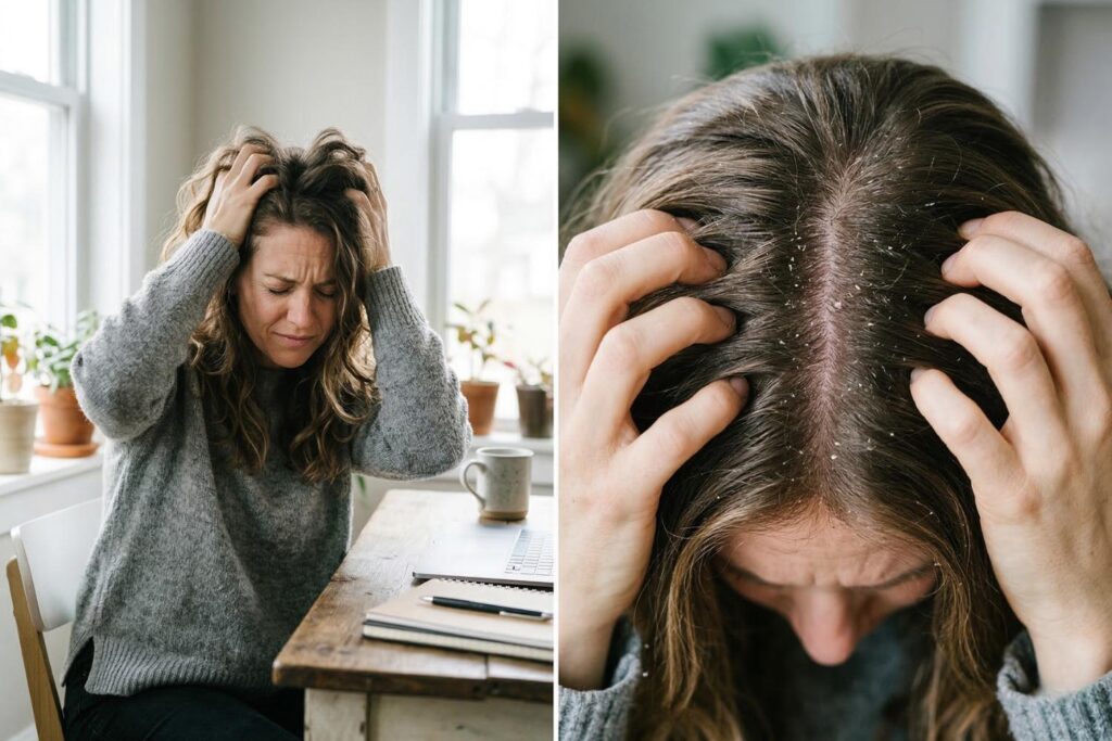 dandruff cause of stress