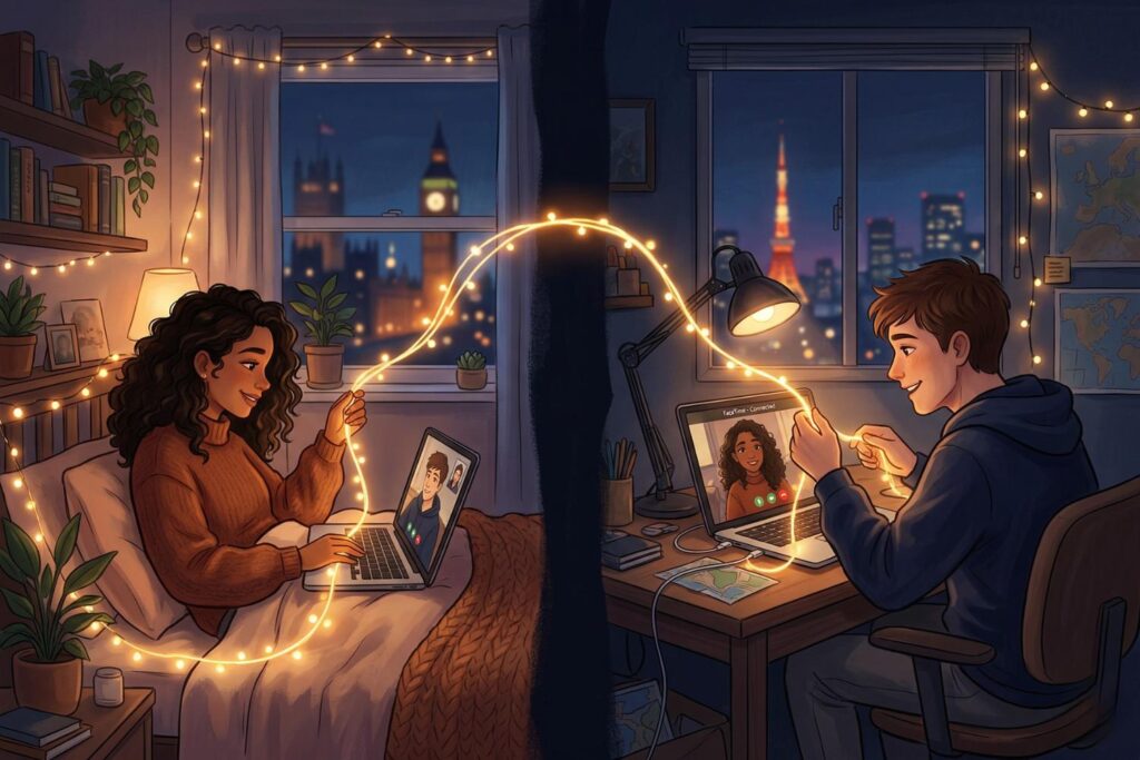 long distance relationship present