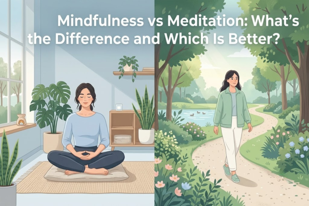 mindfulness vs meditation