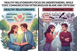 Comparison of healthy and toxic relationship communication styles