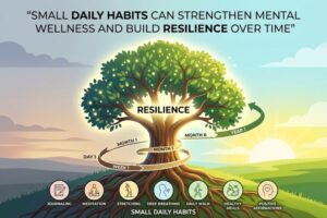 Person practicing mindfulness to support mental health awareness and emotional well-being